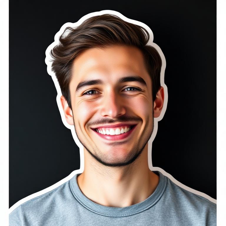 Realistic sticker example
